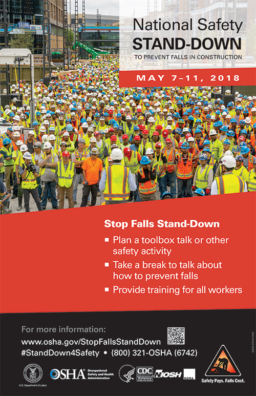 Join the National Safety Stand-Down to Prevent Falls in Construction